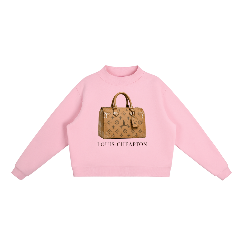 Essential Fleece Mock-Neck Crew Sweatshirt