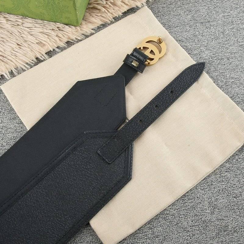 Gucci GG-buckle canvas Women belt 'Black' Banlieue91