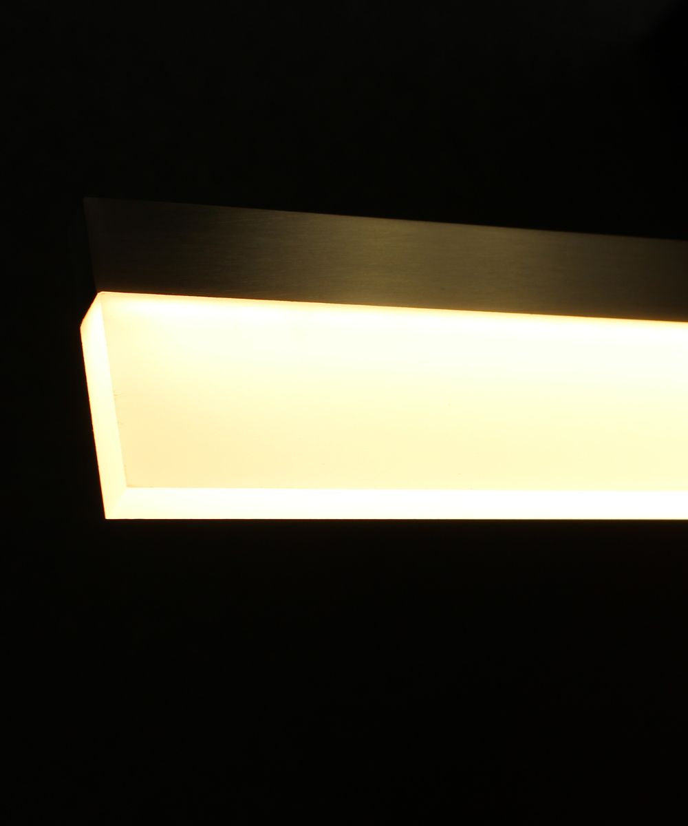 36"W 1-Light Linear Bar Ribbon LED Kitchen Island Light Fixture Brushed Nickel Finish Acrylic Shade LampsUSA
