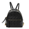 Fendi  Nappa FF 1974 Embossed Mini Backpack Black