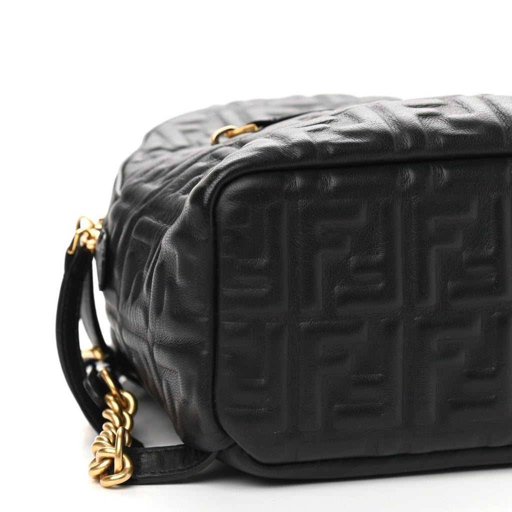 Fendi  Nappa FF 1974 Embossed Mini Backpack Black