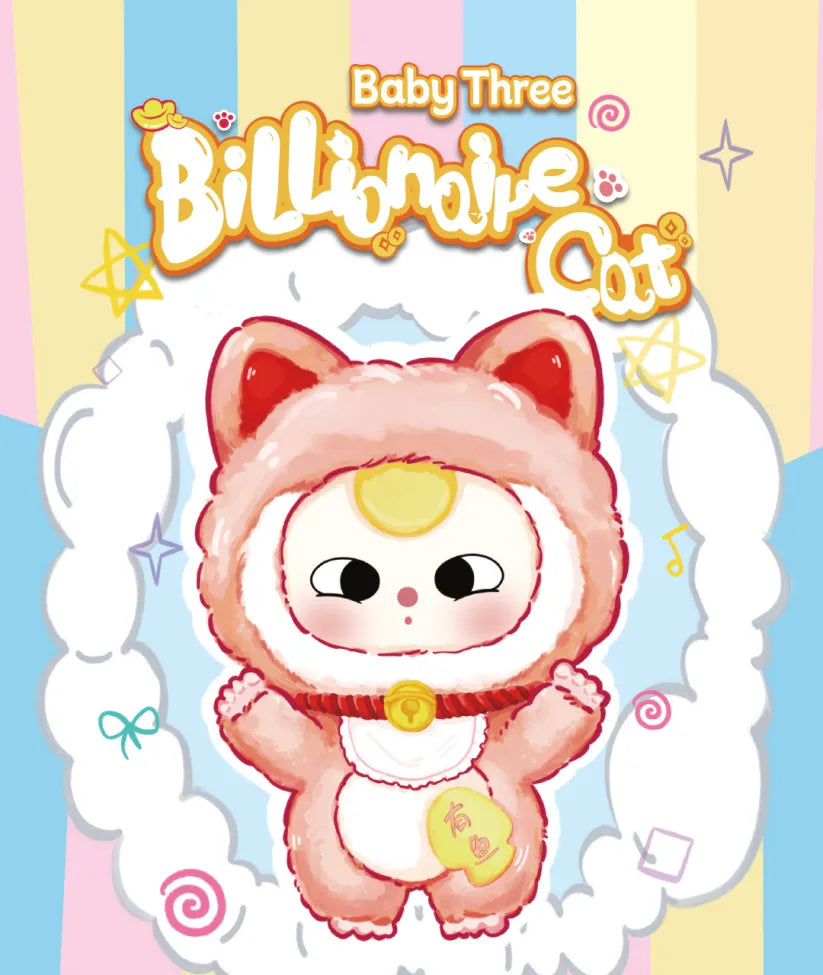 Baby Three Billionaire Cat Plush Series Blind Box Labubu Loot