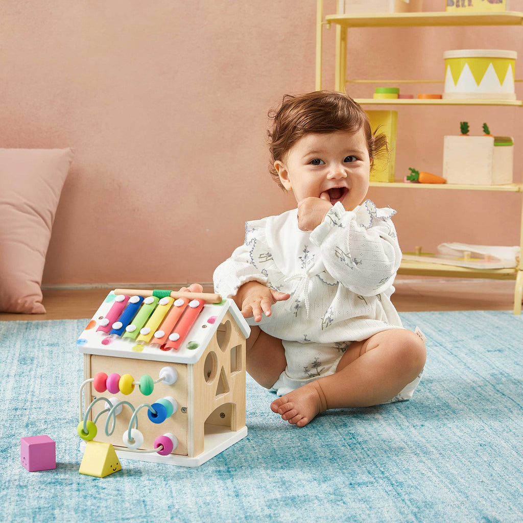 Tiny Land® Cottage Activity Cube - Rainbow Tiny Land INC