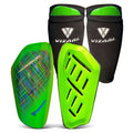 Soquel Soccer Slip in Shin Guard with Pocketed Sleeve-Green/Black Vizari Sports