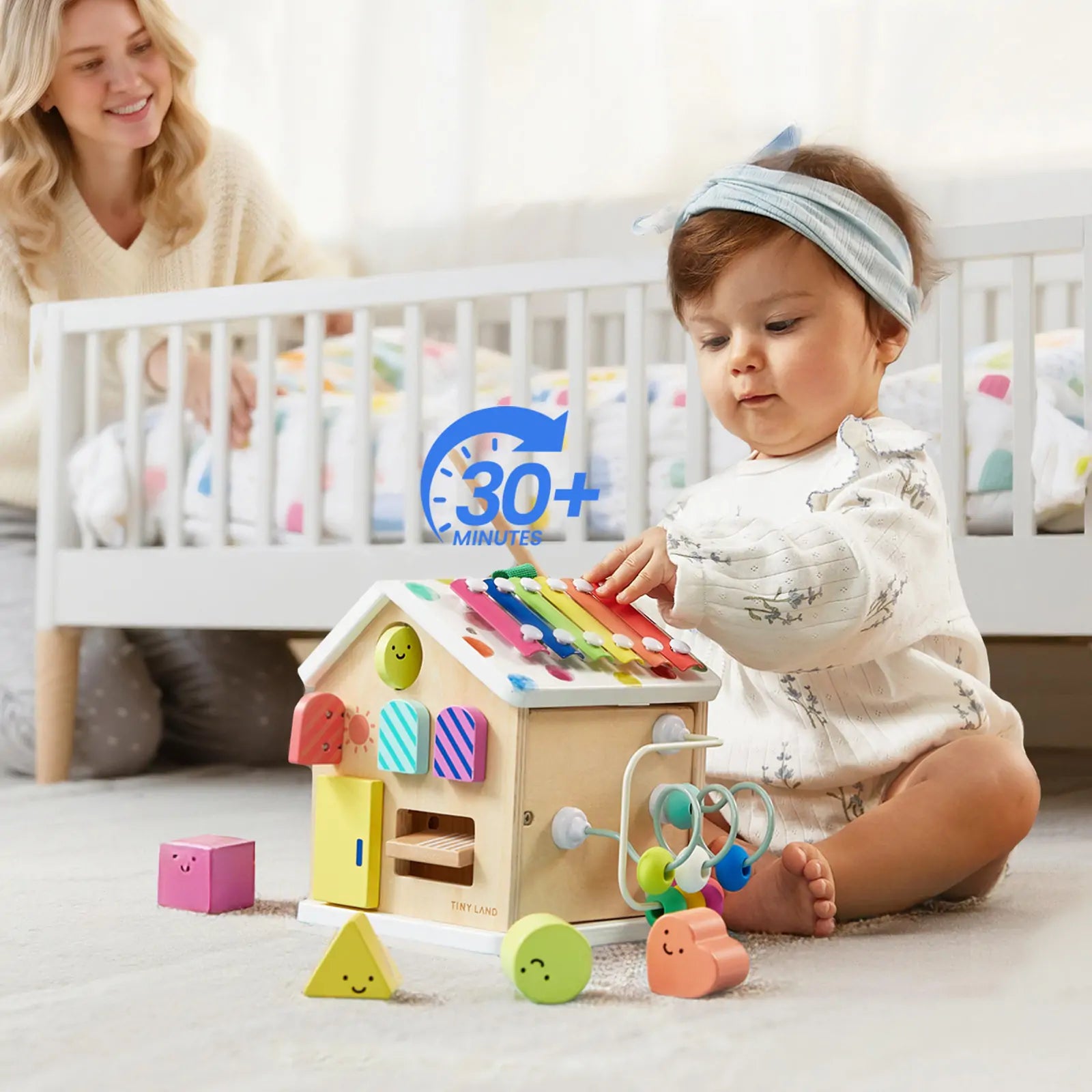 Tiny Land® Cottage Activity Cube - Rainbow Tiny Land INC