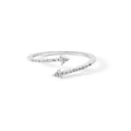 .925 Sterling Silver 1/5 Cttw Diamond Double Arrowhead Open Ring (I-J Color, I2-I3 Clarity) - Ring Size 6