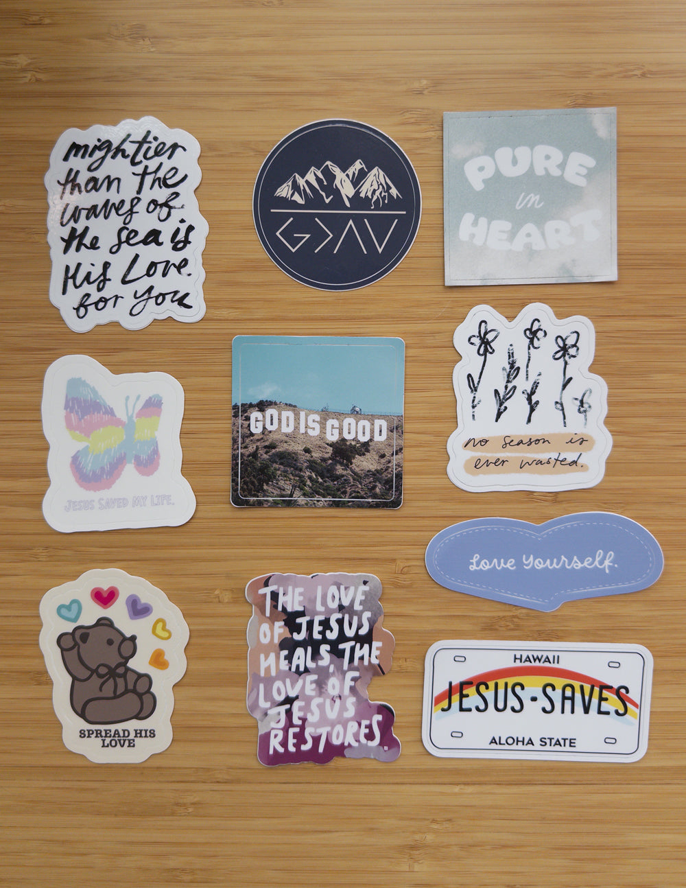 10 Random Stickers Elevated Faith
