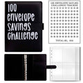 100 Envelope Budget Binder – A5 PU Leather Savings Tracker Book Dashing Nova