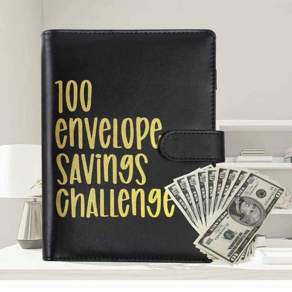 100 Envelope Budget Binder – A5 PU Leather Savings Tracker Book Dashing Nova