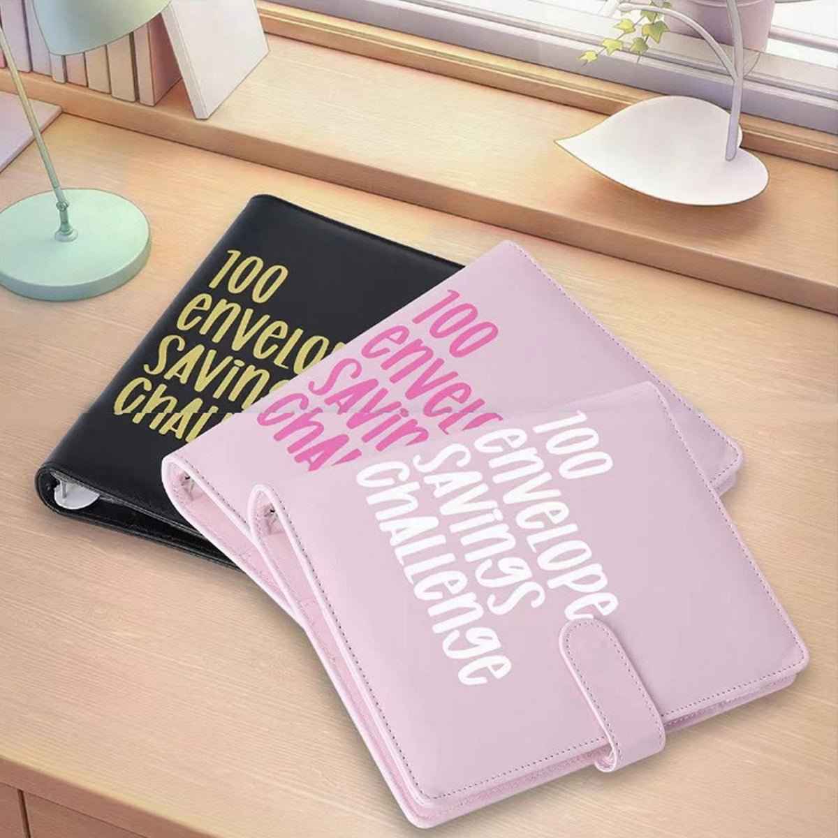 100 Envelope Budget Binder – A5 PU Leather Savings Tracker Book Dashing Nova