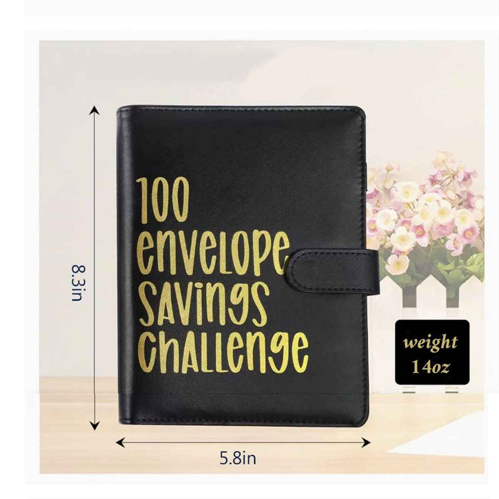 100 Envelope Budget Binder – A5 PU Leather Savings Tracker Book Dashing Nova