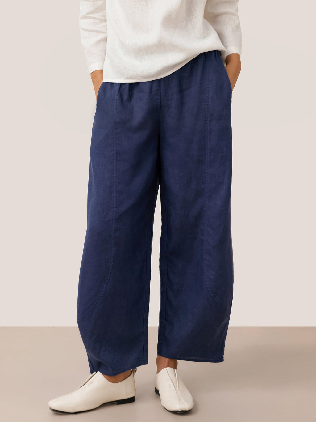 100% Linen Classic Ankle Pants ZOE LINTICO