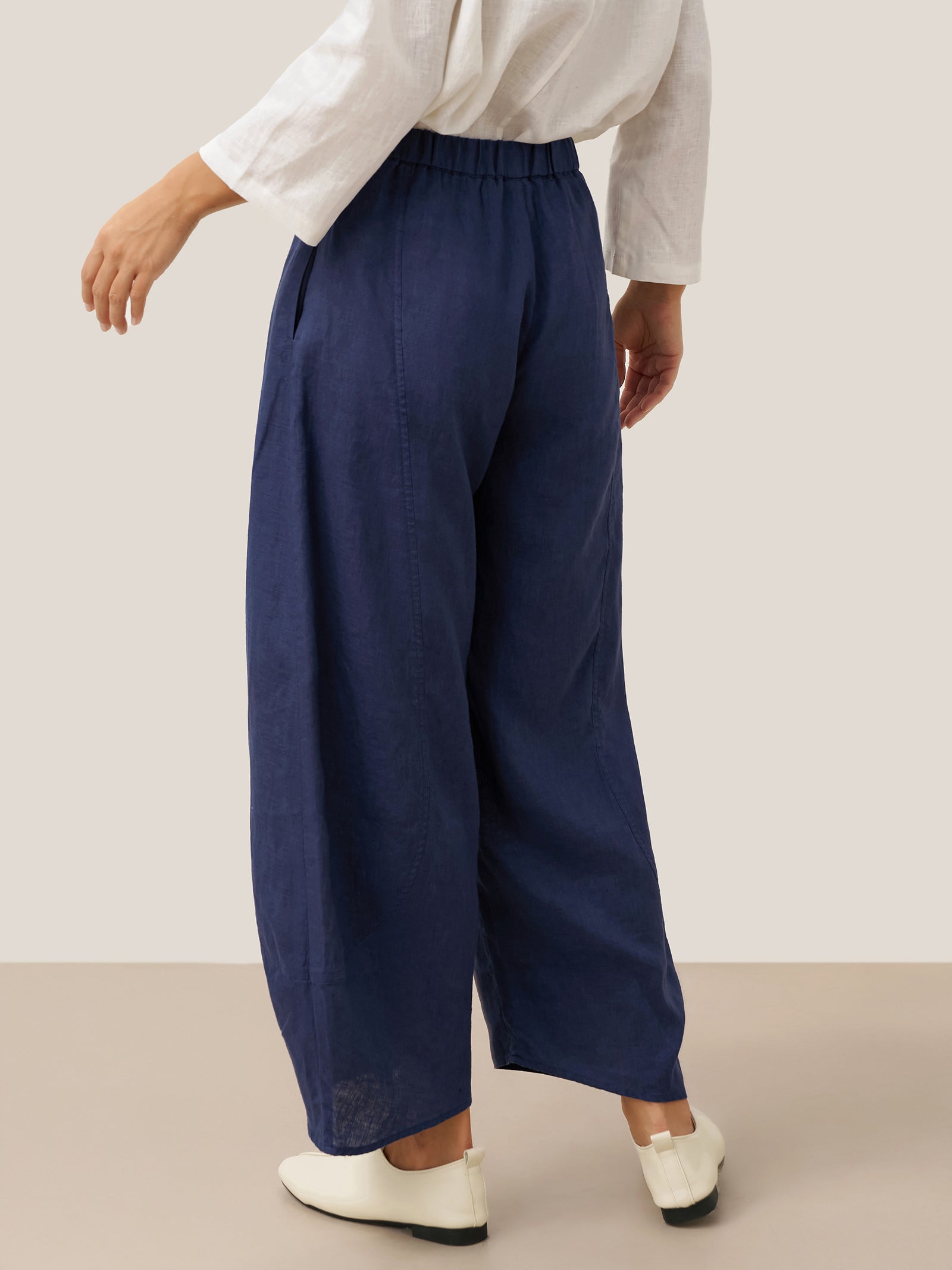 100% Linen Classic Ankle Pants ZOE LINTICO
