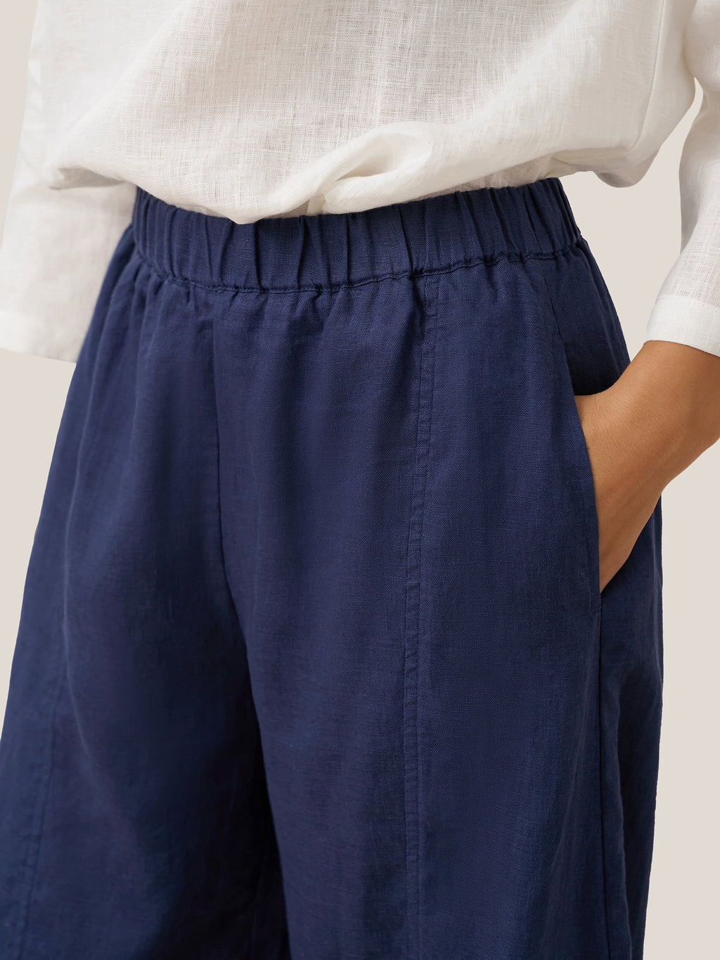 100% Linen Classic Ankle Pants ZOE LINTICO