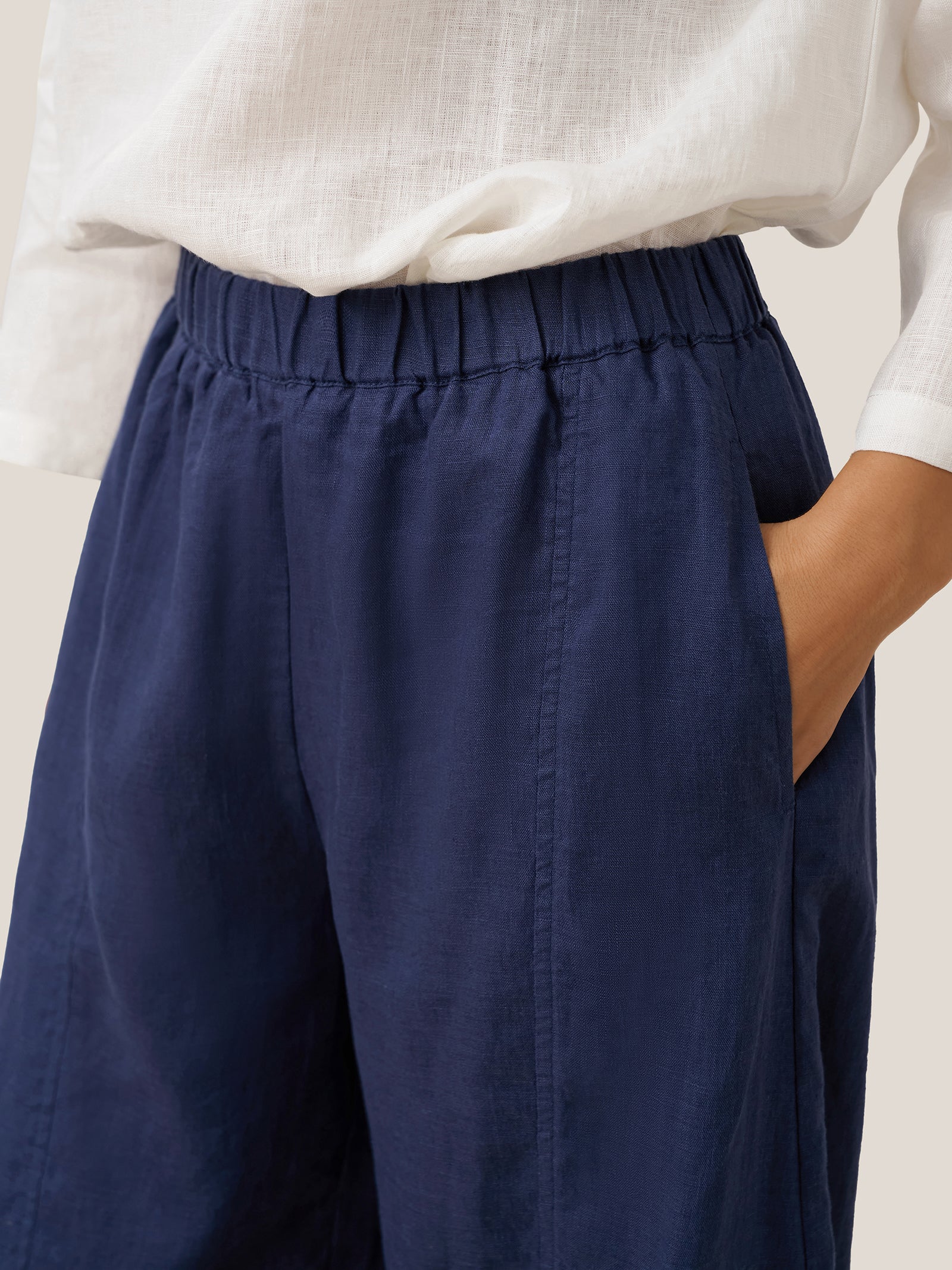 100% Linen Classic Ankle Pants ZOE LINTICO
