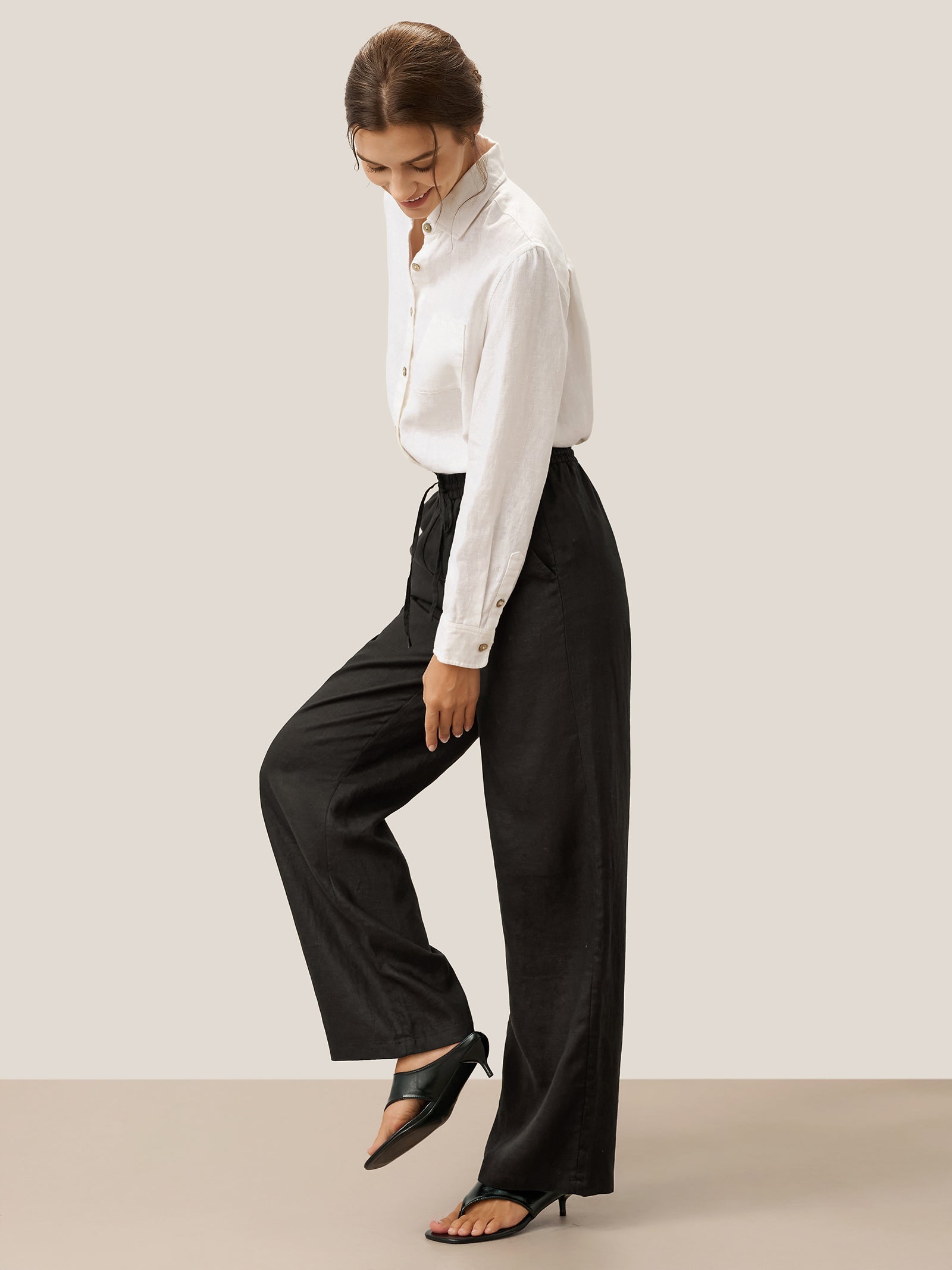 100% Linen Classic Pants LYON LINTICO