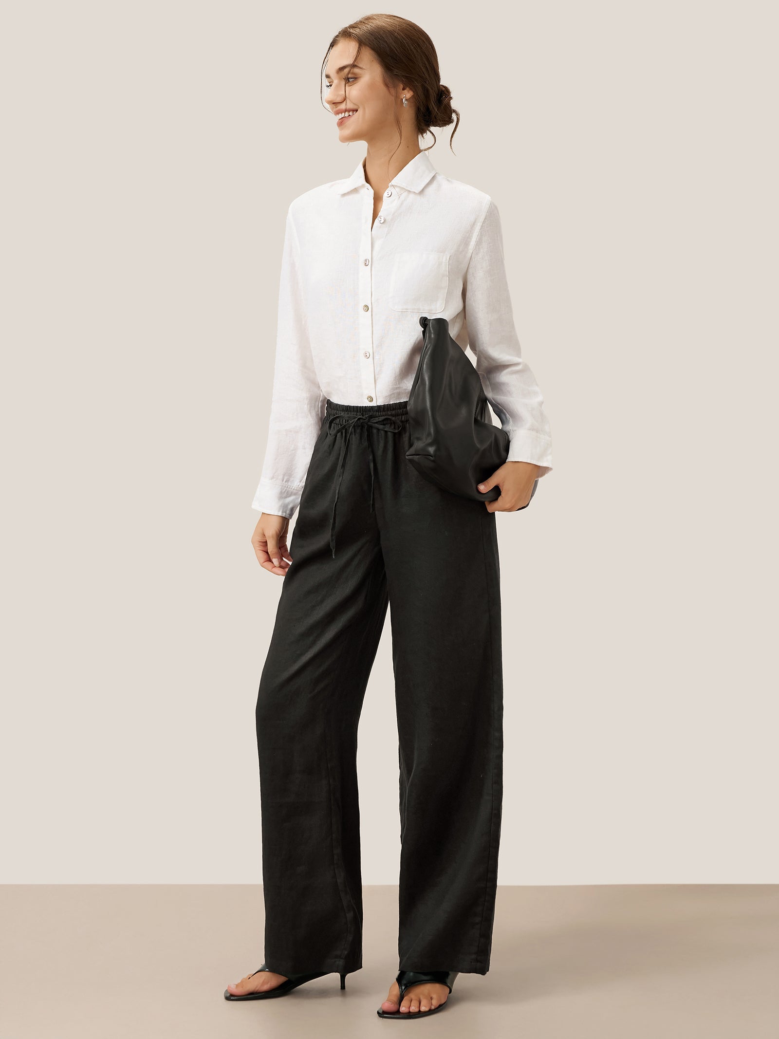 100% Linen Classic Pants LYON LINTICO