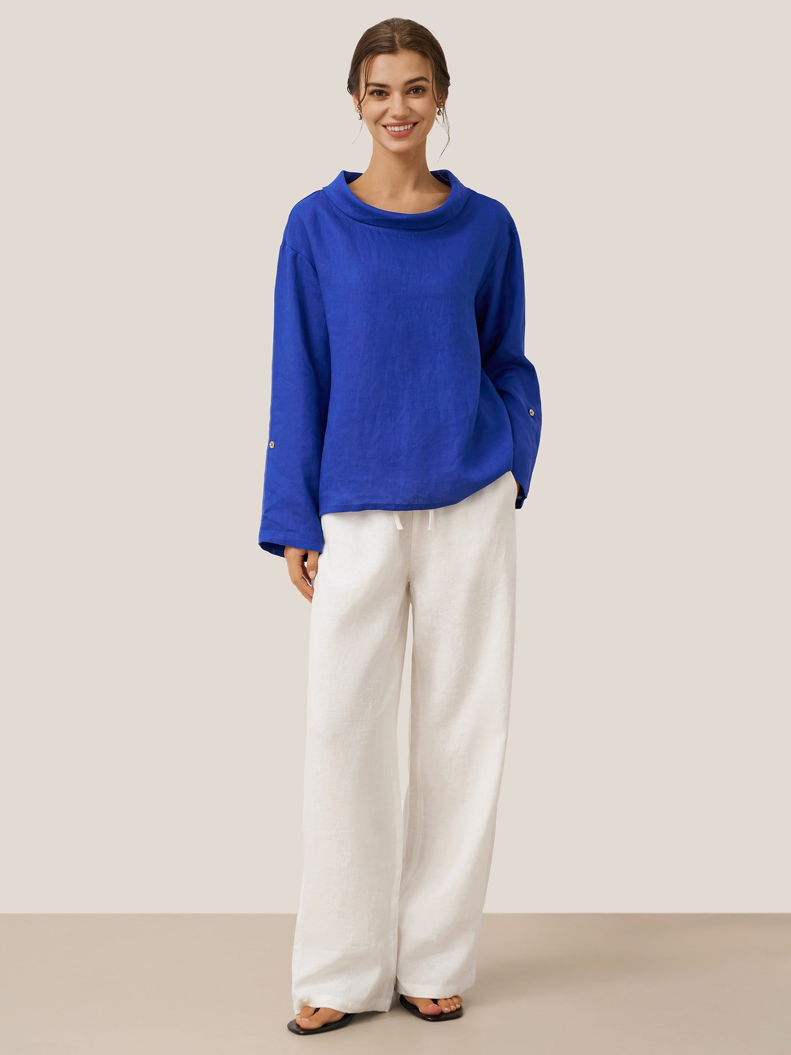 100% Linen Classic Pants LYON LINTICO