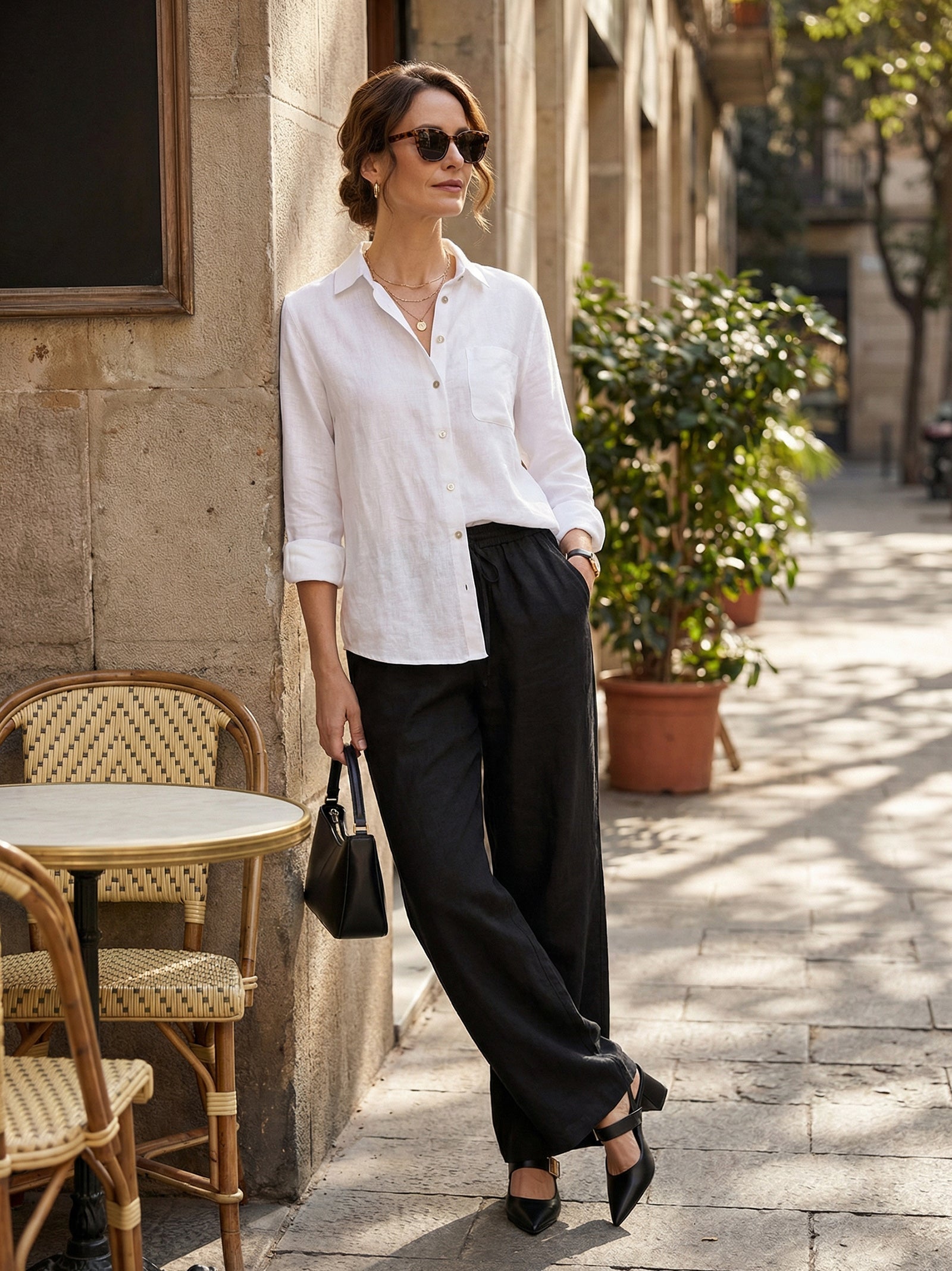 100% Linen Classic Pants LYON LINTICO