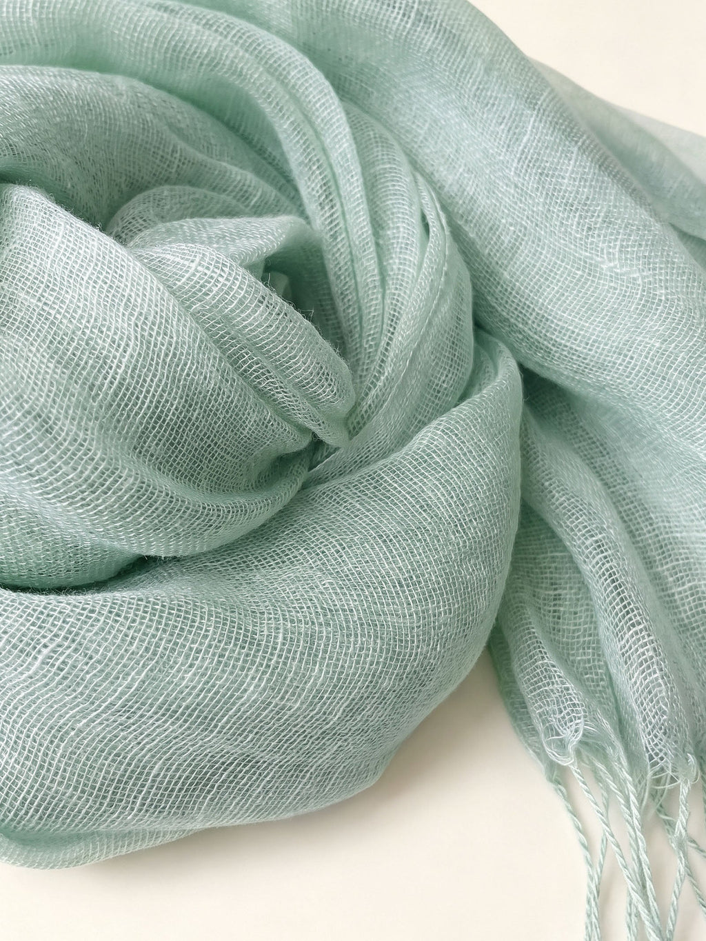 100% Linen Lightweight Solid Color Scarf BIANCA LINTICO