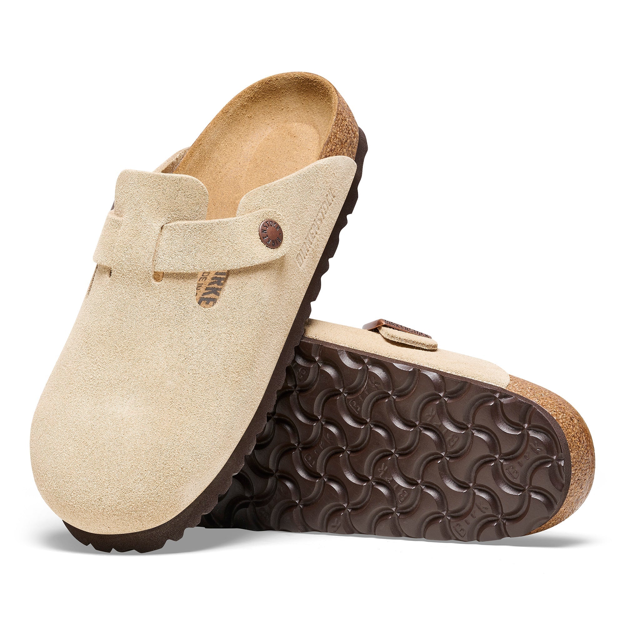 Birkenstock Boston Suede Embossed Clogs - Medium/Narrow
