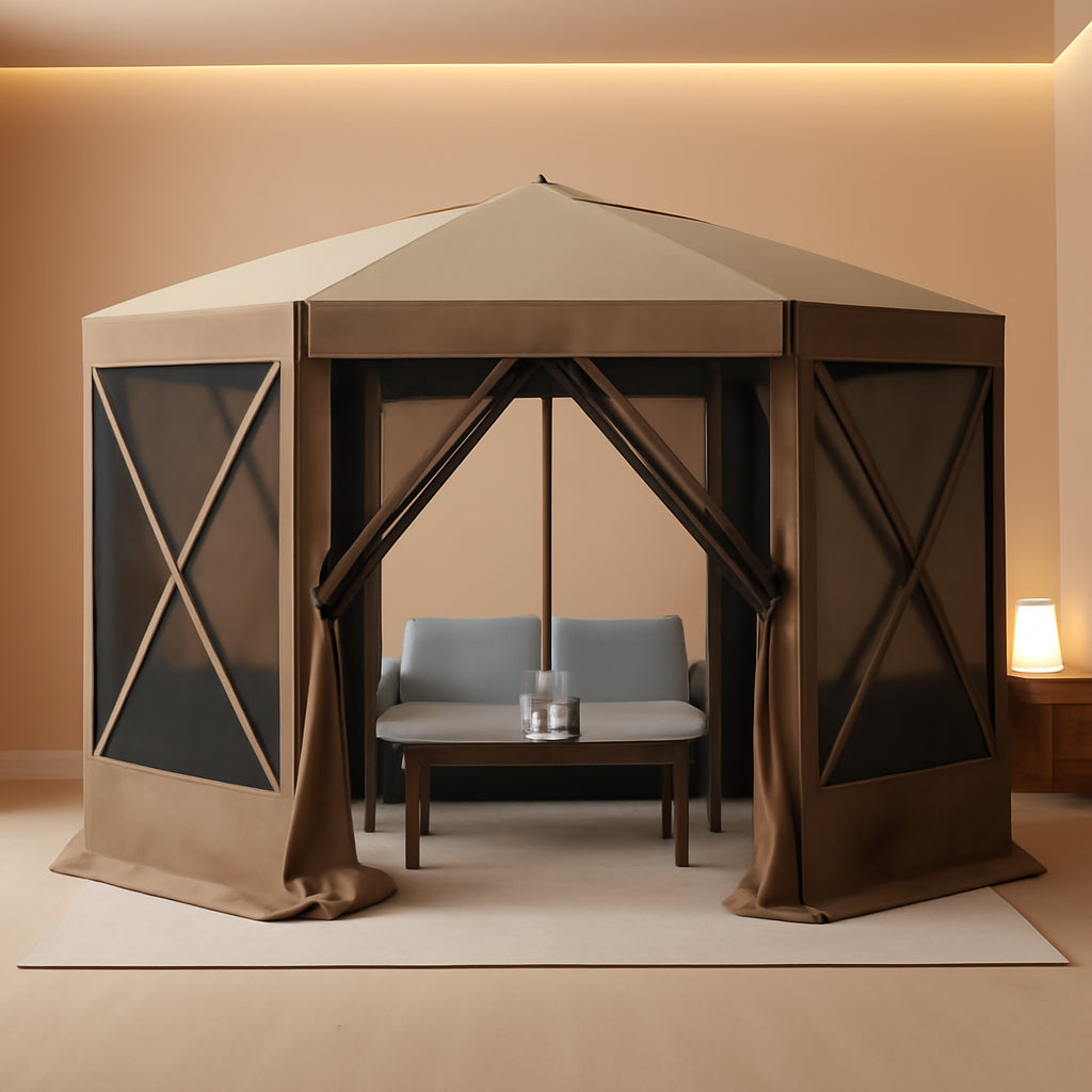 All Weather Proof 12x12 Pop Up Canopy UV Blocking Mesh