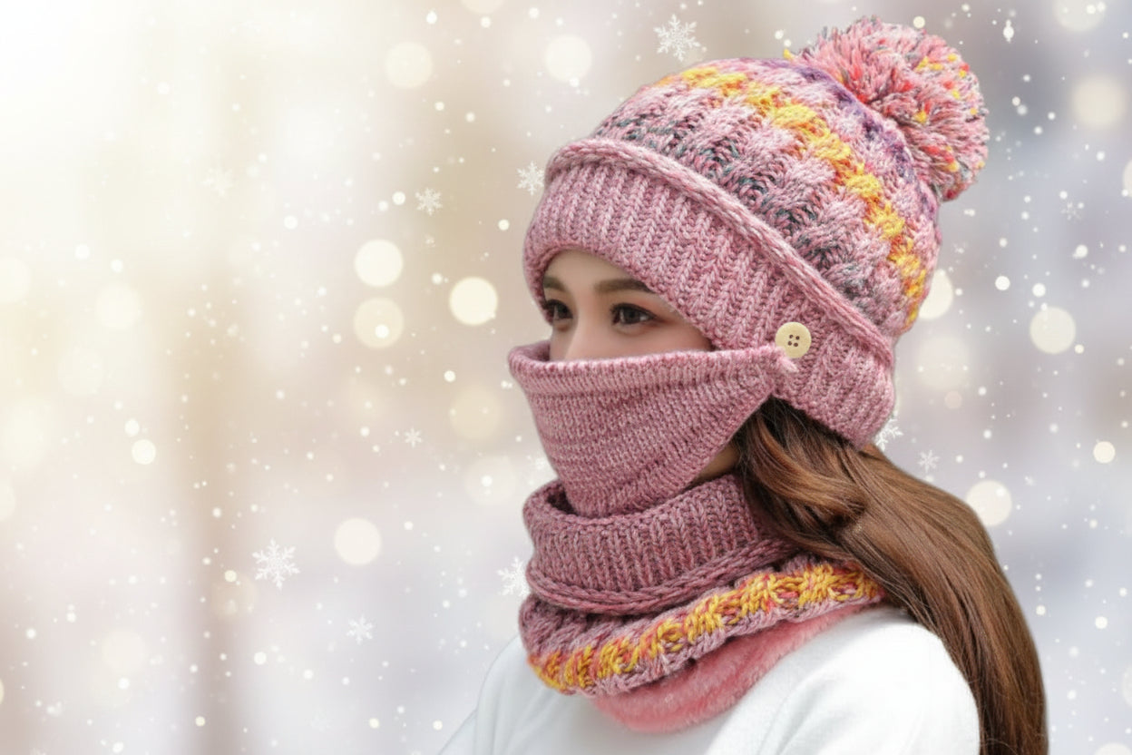 Winter Plush Knitted Hat – Soft Warm Knit Beanie for Cold Weather FitiqueFit