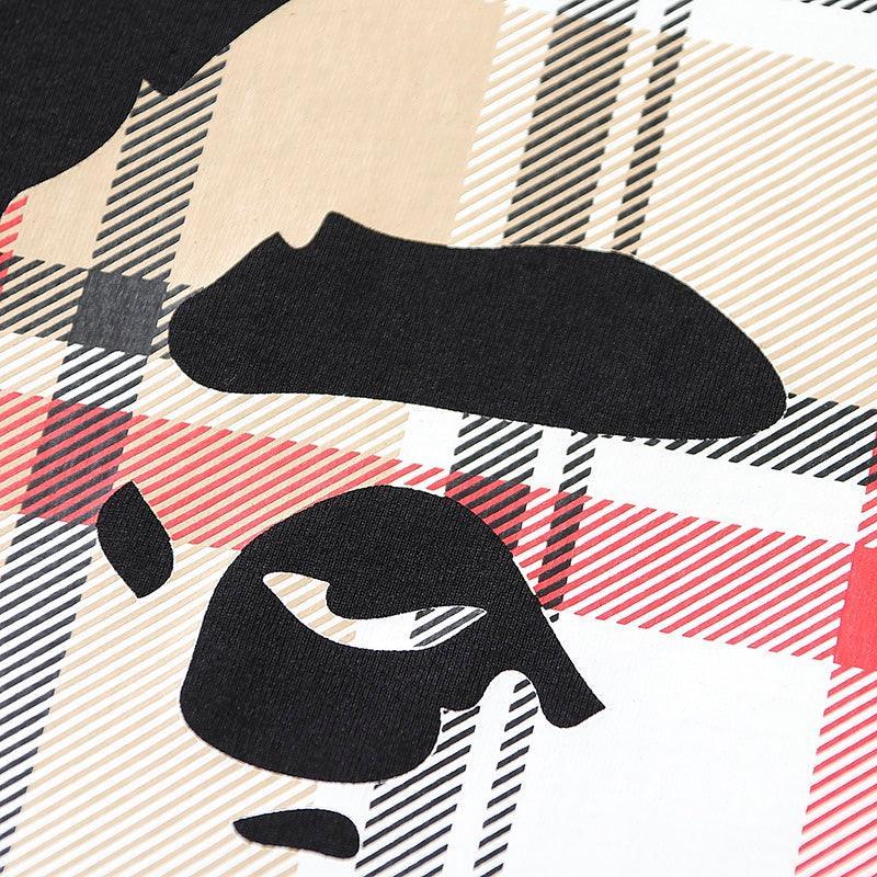 Bathing Ape Check by Bathing Tee Black/Beige Banlieue91