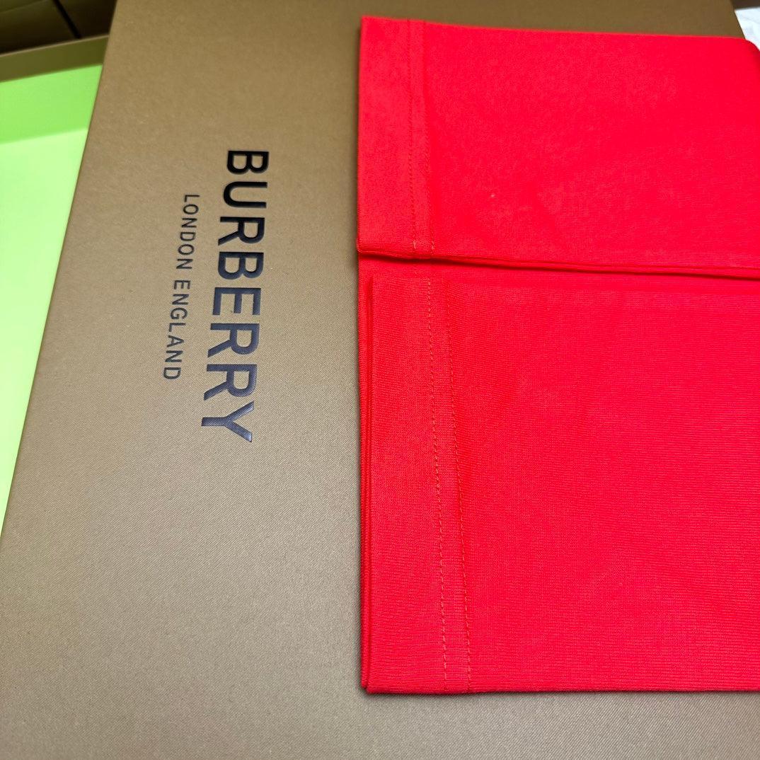 Burberry Red T-Shirt Without Collar Banlieue91