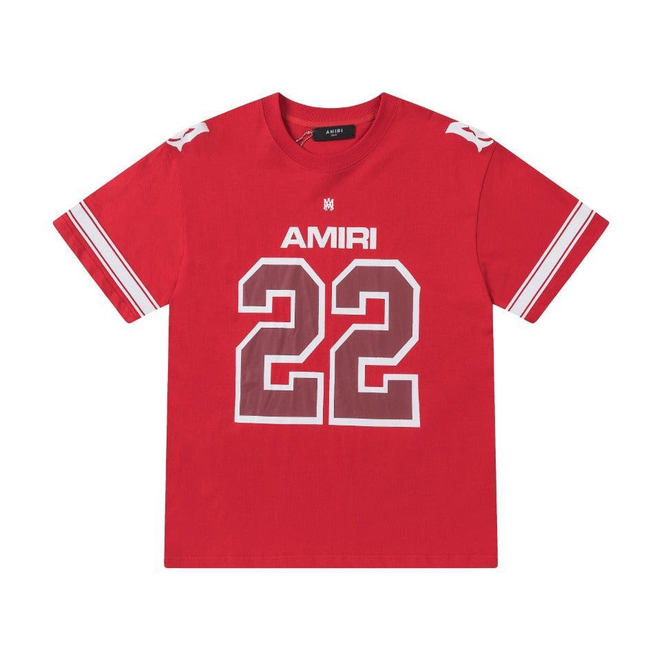 Amiri 22 Red T-Shirt Without Collar Banlieue91