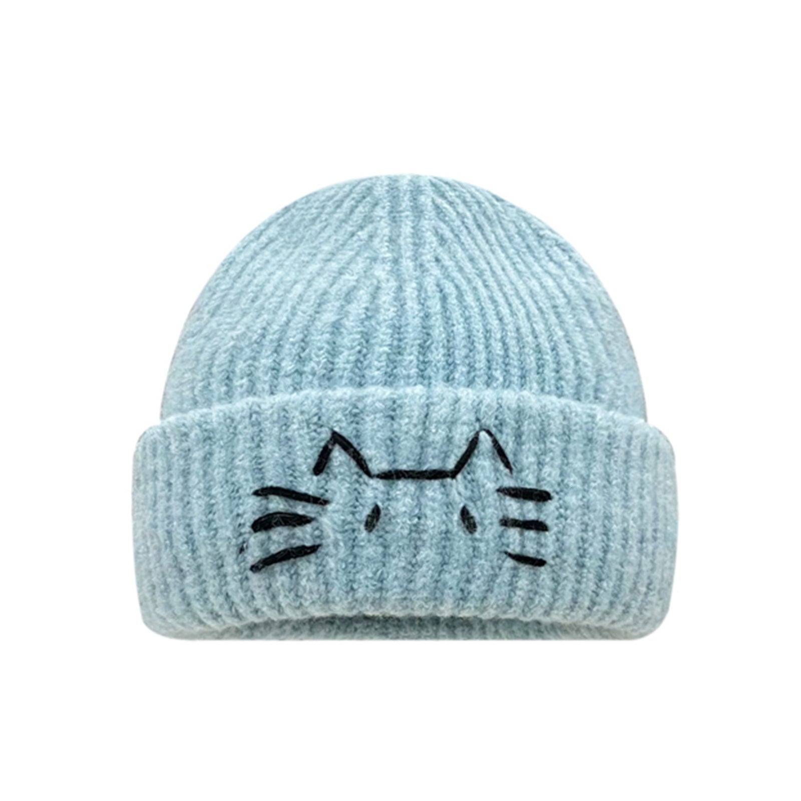 Women’s Cute Cat Line Design Knitted Hat – Warm Fall & Winter Beanie FitiqueFit