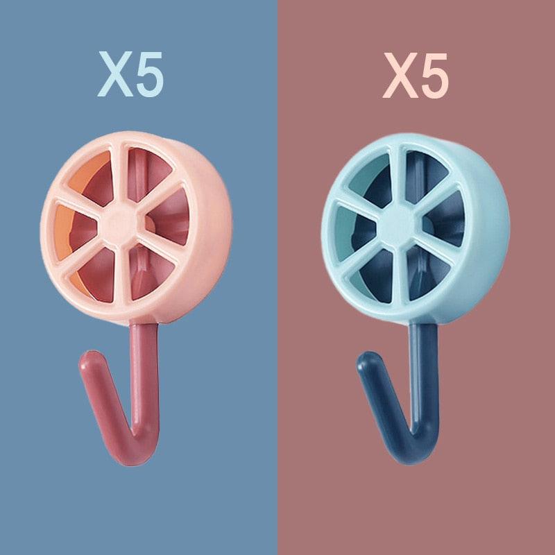10PCS Self Adhesive Wall Hook Strong Without Drilling Coat Bag Bathroom Door Kitchen Towel Hanger Hooks Home Storage Accessories Decorative Hooks Entrance Organizers with Self-Adhesive Hooks for Hanging Keys Towels Stevvex
