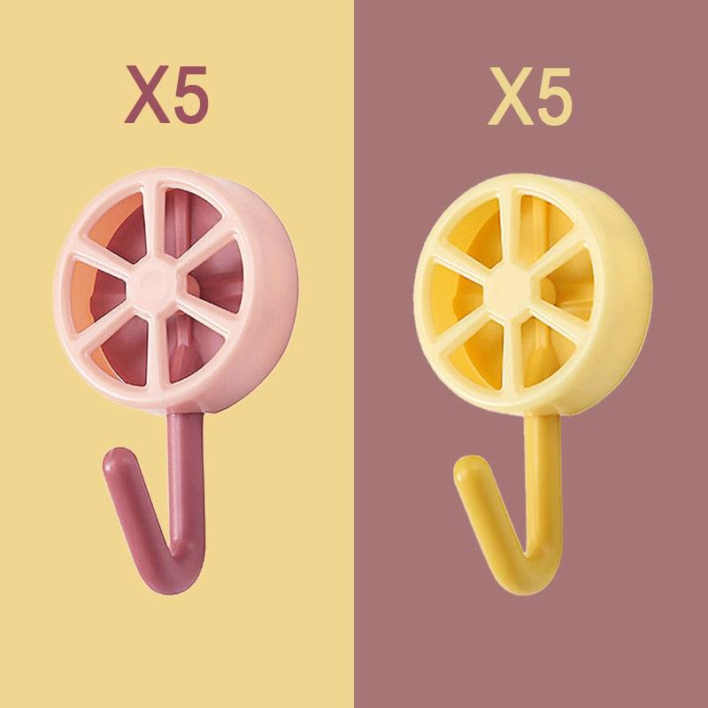 10PCS Self Adhesive Wall Hook Strong Without Drilling Coat Bag Bathroom Door Kitchen Towel Hanger Hooks Home Storage Accessories Decorative Hooks Entrance Organizers with Self-Adhesive Hooks for Hanging Keys Towels Stevvex