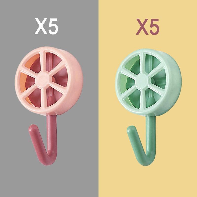 10PCS Self Adhesive Wall Hook Strong Without Drilling Coat Bag Bathroom Door Kitchen Towel Hanger Hooks Home Storage Accessories Decorative Hooks Entrance Organizers with Self-Adhesive Hooks for Hanging Keys Towels Stevvex