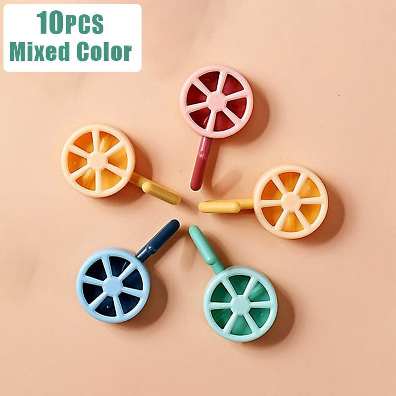 10PCS Self Adhesive Wall Hook Strong Without Drilling Coat Bag Bathroom Door Kitchen Towel Hanger Hooks Home Storage Accessories Decorative Hooks Entrance Organizers with Self-Adhesive Hooks for Hanging Keys Towels Stevvex