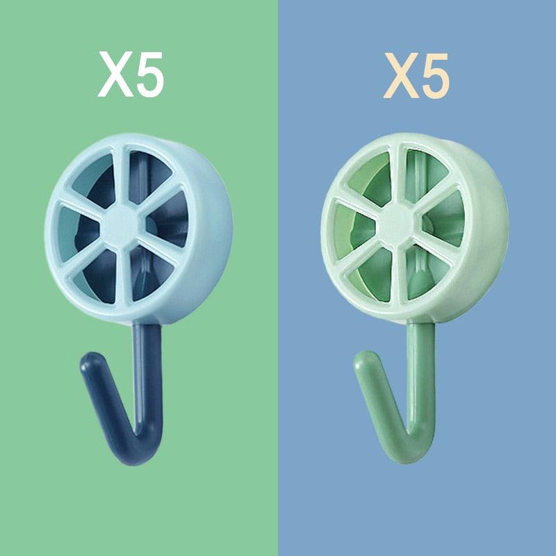 10PCS Self Adhesive Wall Hook Strong Without Drilling Coat Bag Bathroom Door Kitchen Towel Hanger Hooks Home Storage Accessories Decorative Hooks Entrance Organizers with Self-Adhesive Hooks for Hanging Keys Towels Stevvex