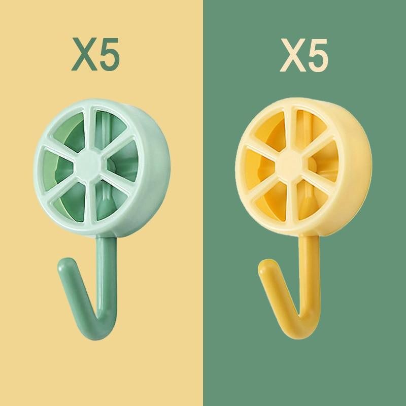 10PCS Self Adhesive Wall Hook Strong Without Drilling Coat Bag Bathroom Door Kitchen Towel Hanger Hooks Home Storage Accessories Decorative Hooks Entrance Organizers with Self-Adhesive Hooks for Hanging Keys Towels Stevvex