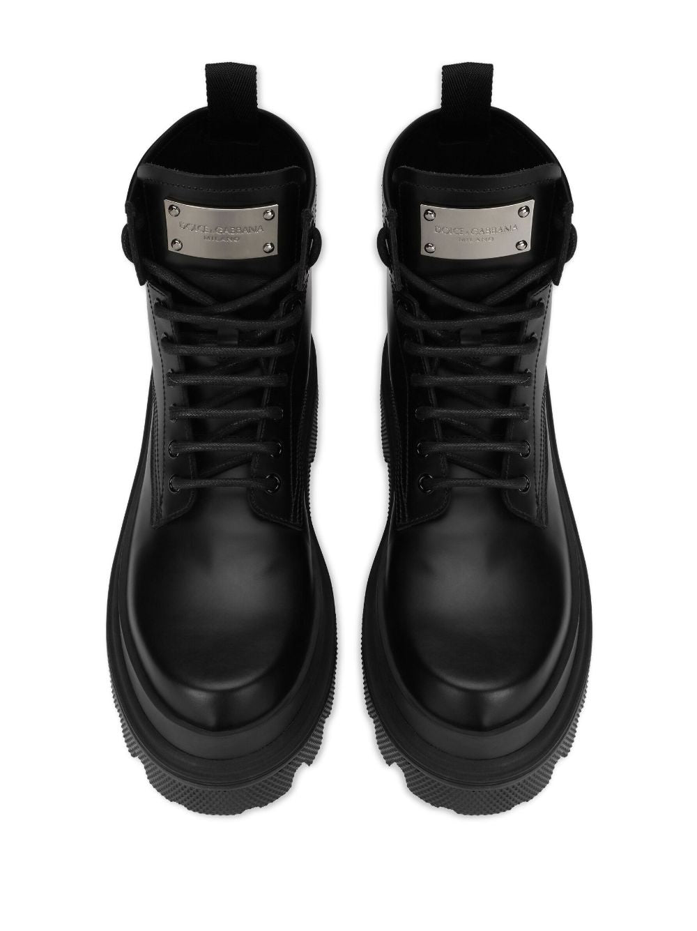 Dolce & Gabbana Leather Laced Up Boots