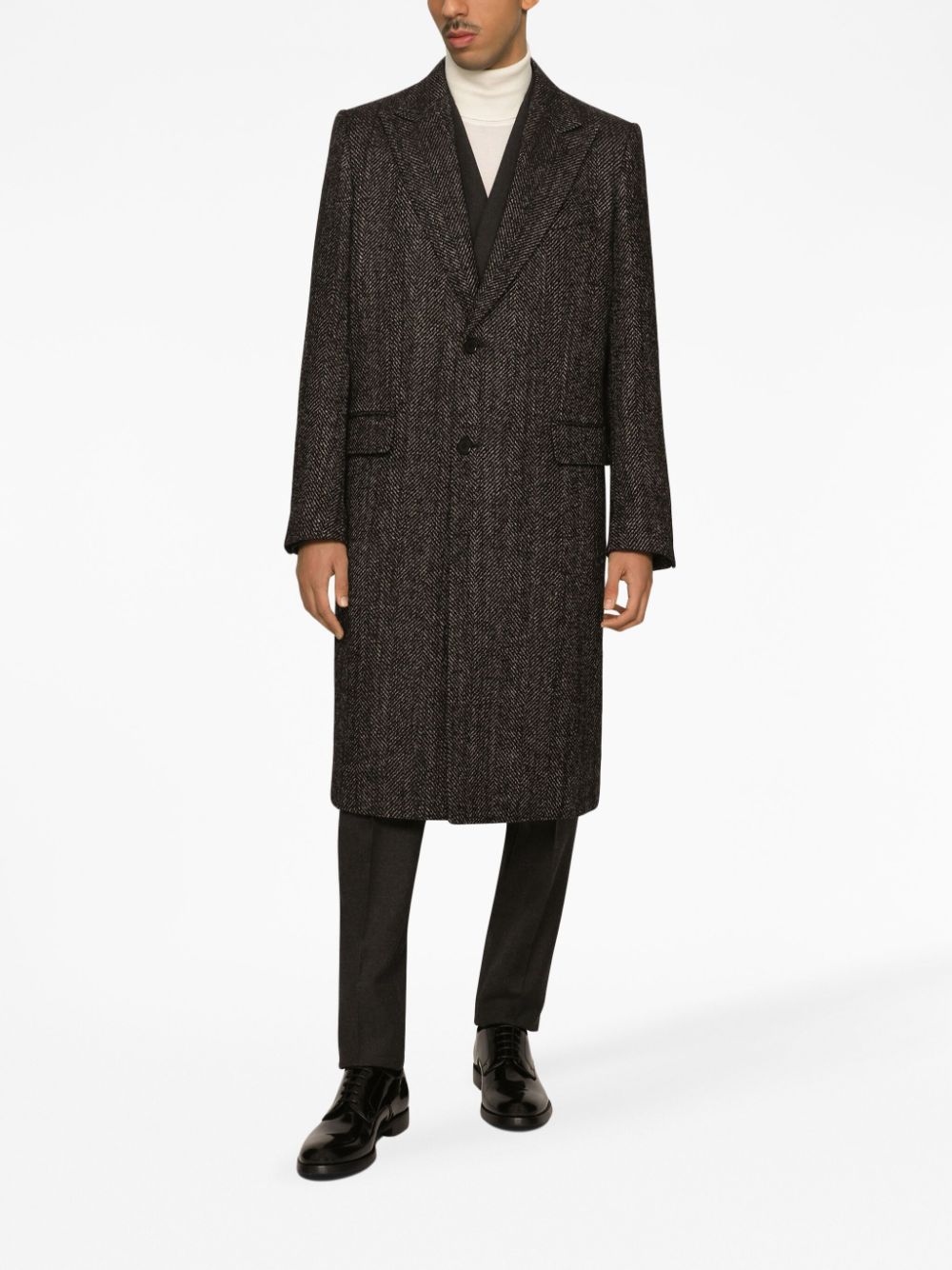 Dolce & Gabbana Wool Single Breasted Coat