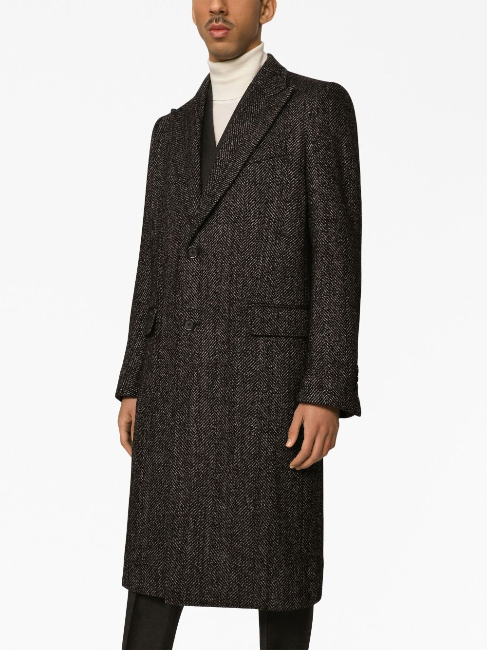 Dolce & Gabbana Wool Single Breasted Coat