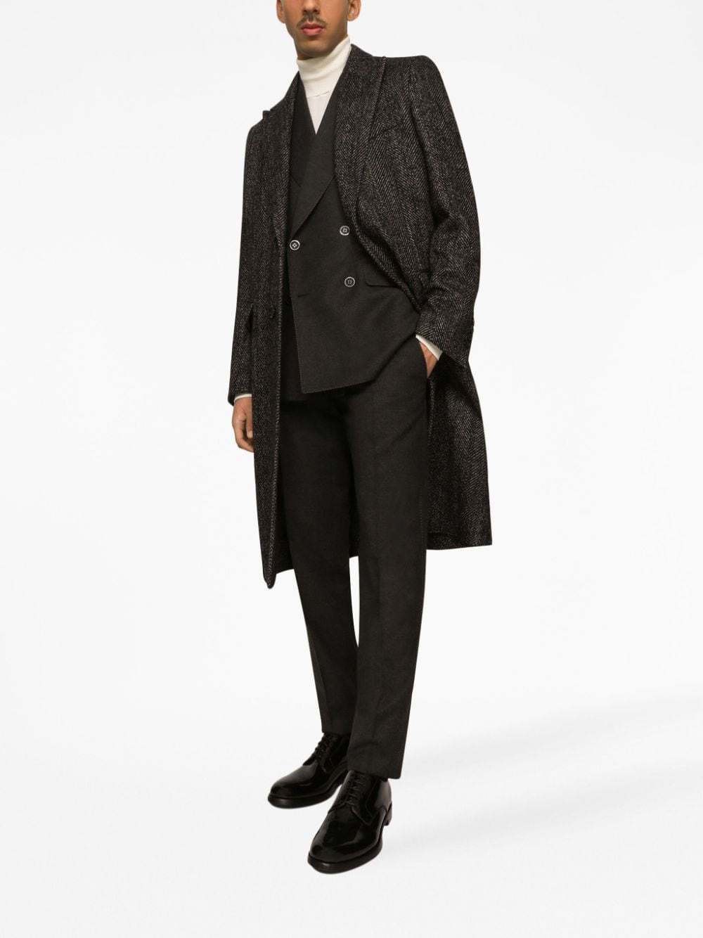 Dolce & Gabbana Wool Single Breasted Coat