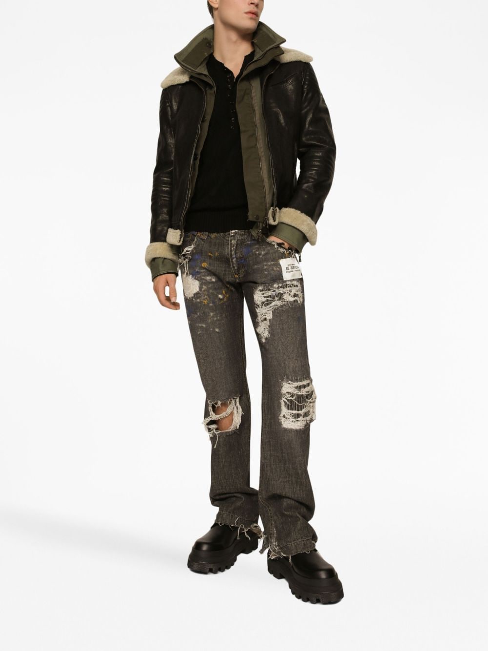 Dolce & Gabbana Ripped Denim Jeans
