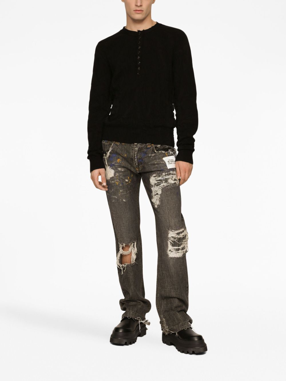 Dolce & Gabbana Ripped Denim Jeans