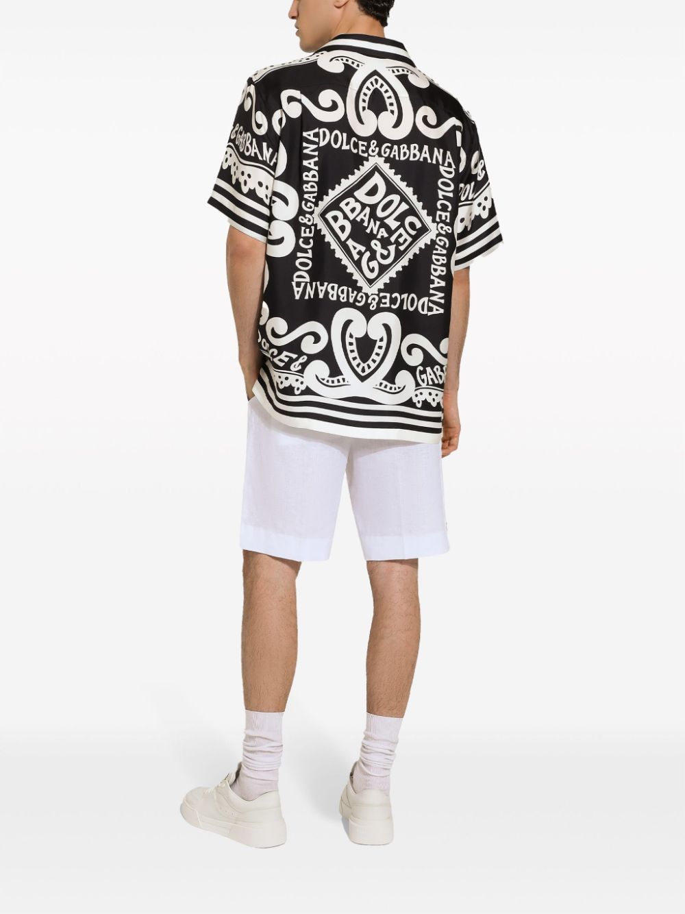Dolce & Gabbana Marina Print Silk Shirt