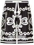 Dolce & Gabbana Marina Print Silk Shorts
