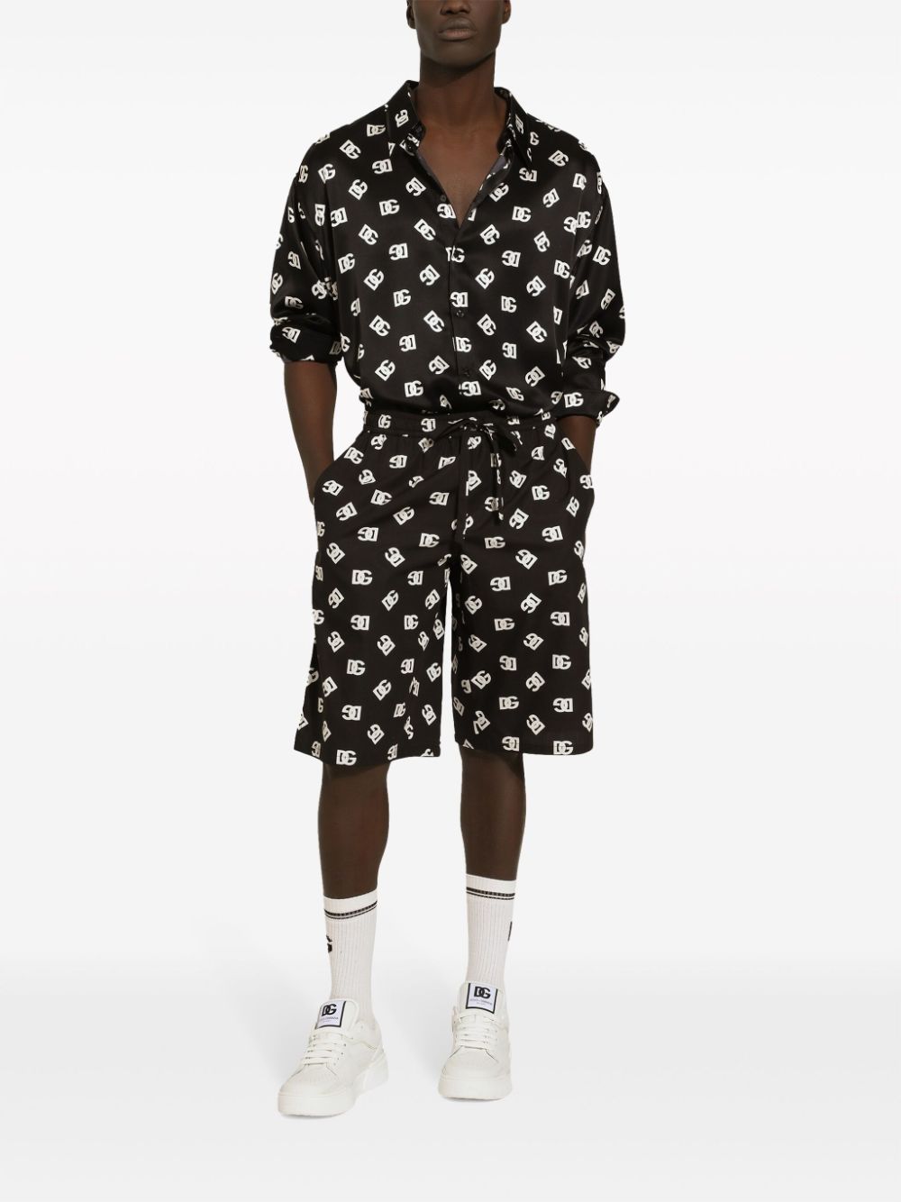 Dolce & Gabbana Allover Logo Shorts