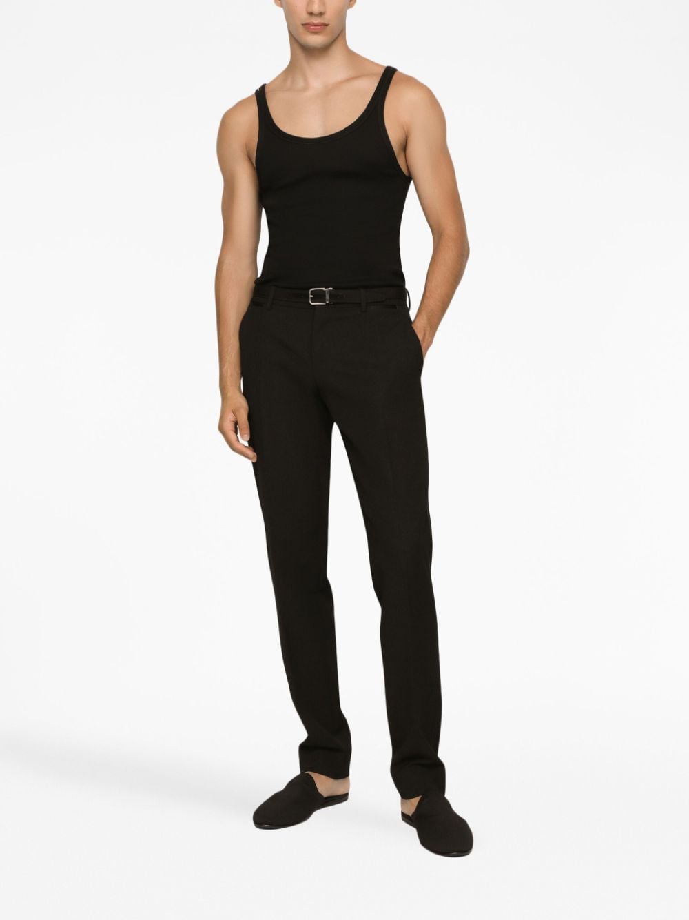 Dolce & Gabbana Ribbed Cotton Tank Top