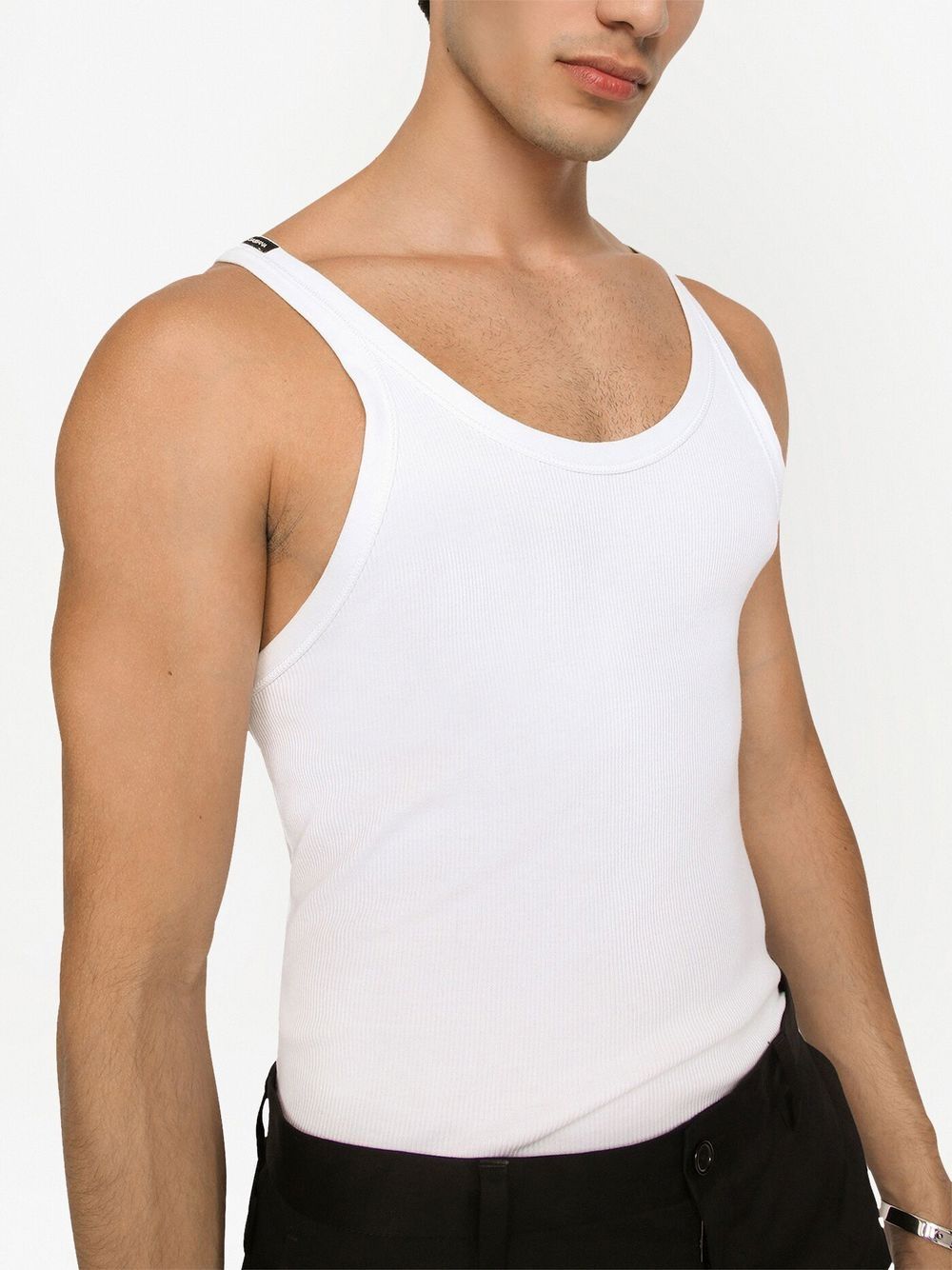 Dolce & Gabbana Ribbed Cotton Tank Top
