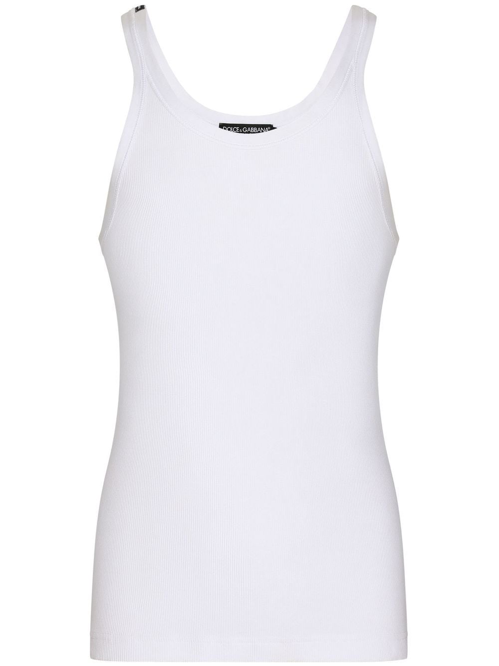 Dolce & Gabbana Ribbed Cotton Tank Top