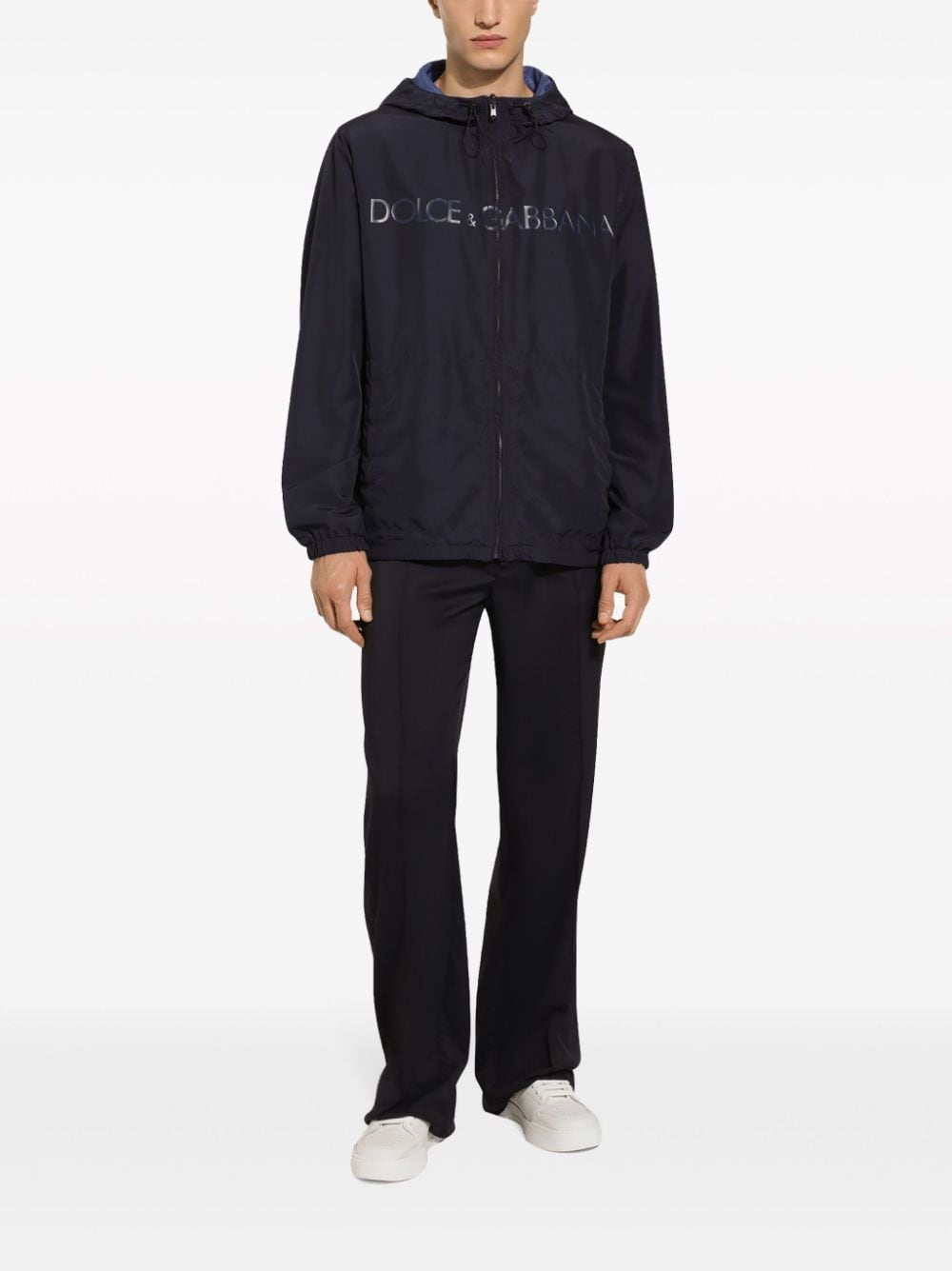 Dolce & Gabbana Logo Reversible Hooded Jacket